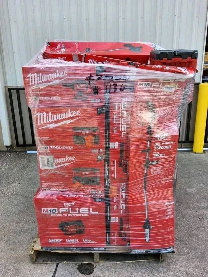 Milwaukee tools Pallet, General Merchandise, Overstock, Wholesale Inventory