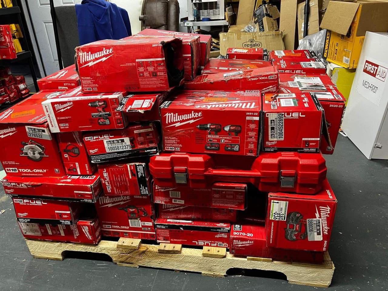 Milwaukee tools Pallet, General Merchandise, Overstock, Wholesale Inventory