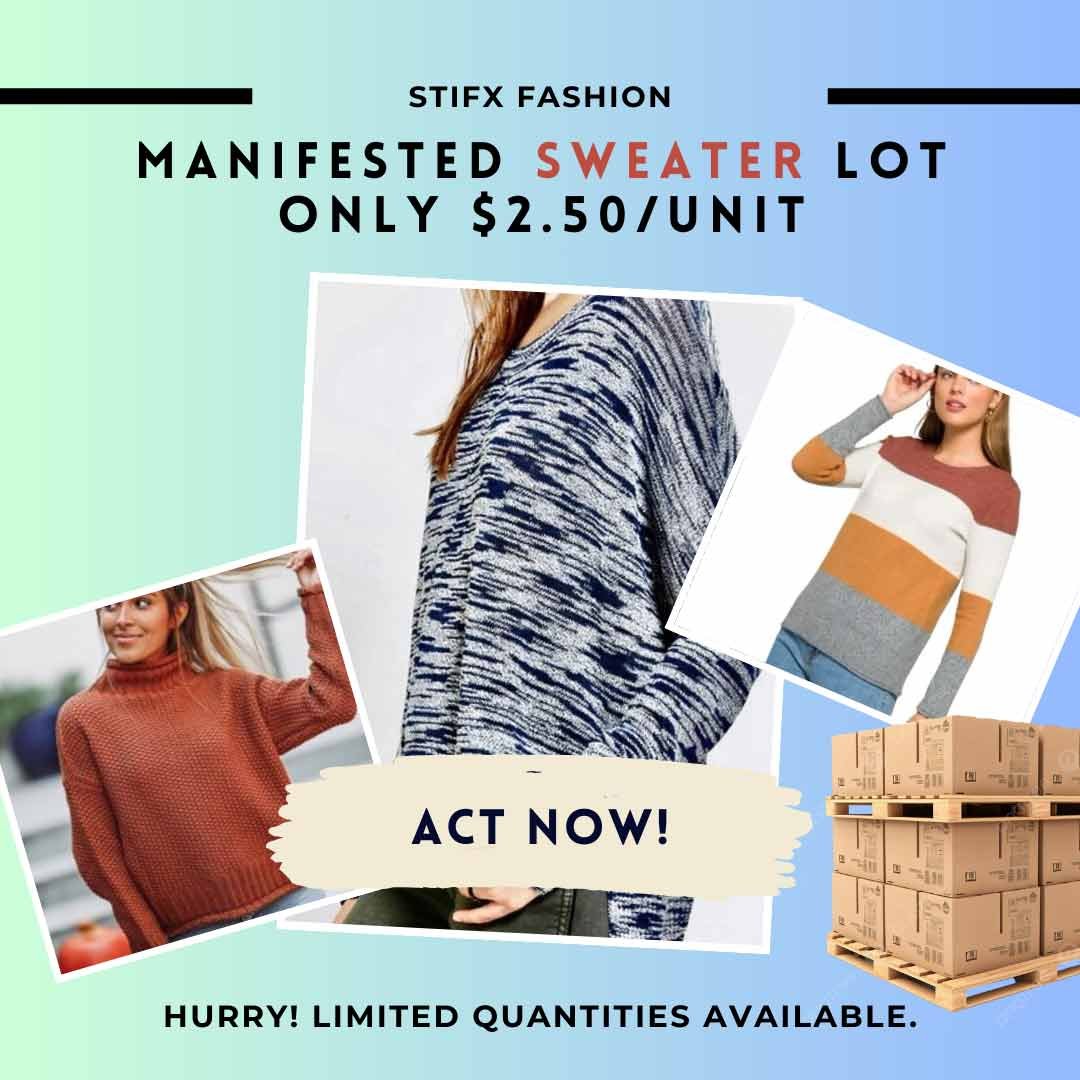 StiFx Regular Size Sweater Lot with Manifest – Lot 413