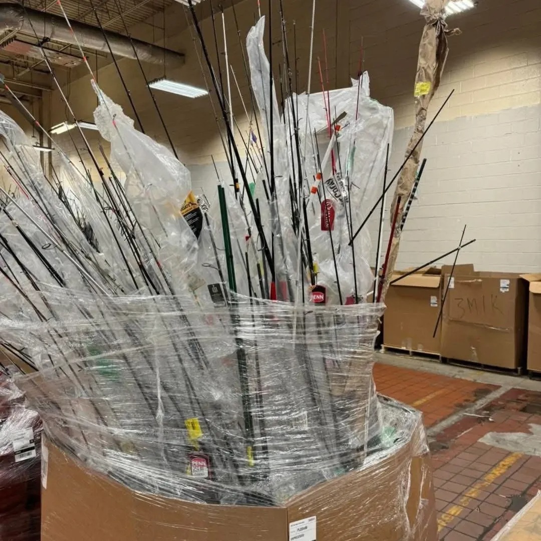 Fishing Gear Pallet, Overstock, Wholesale Inventory