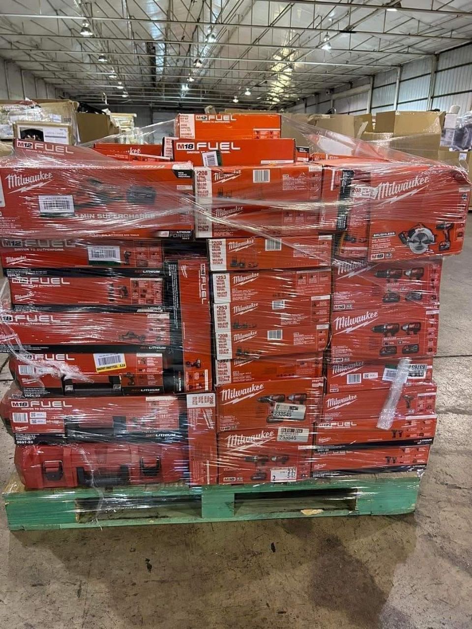 Milwaukee tools Pallet, General Merchandise, Overstock, Wholesale Inventory