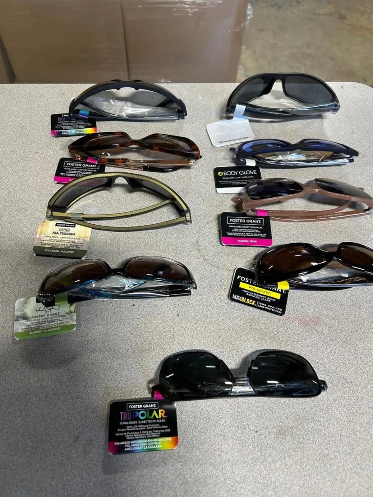 Sunglasses liquidation pallet